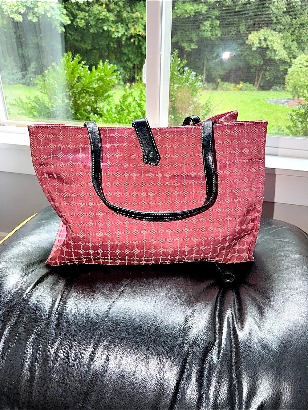 Kate Spade New York Geometric Tote in Pink & Black